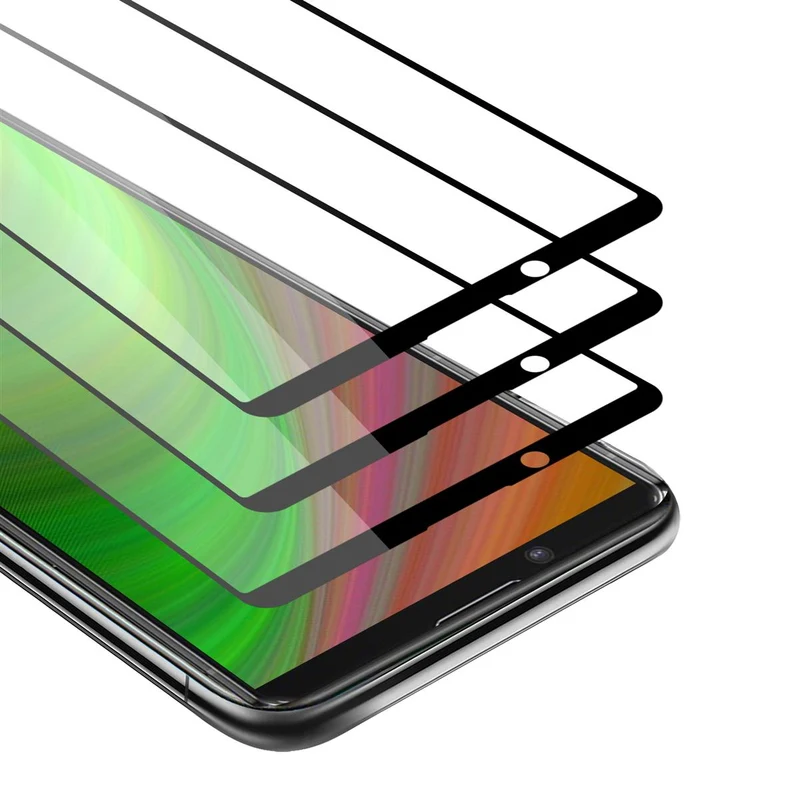 Cadorabo 3x Vollbild Panzer Folie kompatibel mit Sony Xperia 1 II - Schutzfolie 3er Pack Gehärtetes (Tempered) Display-Schutzglas in 9H Härte mit 3D Touch
