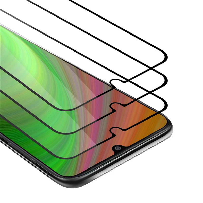 Cadorabo 3x Vollbild Panzer Folie kompatibel mit Samsung Galaxy M31 - Schutzfolie 3er Pack Gehärtetes (Tempered) Display-Schutzglas in 9H Härte mit 3D Touch