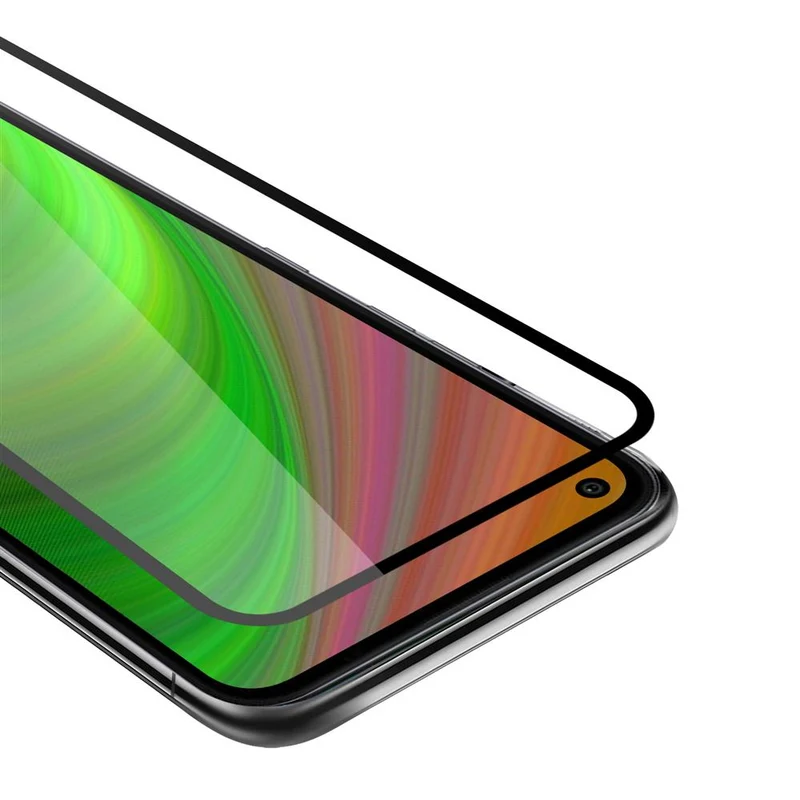 Cadorabo Vollbild Panzer Folie kompatibel mit LG K61 - Schutzfolie Gehärtetes (Tempered) Display-Schutzglas in 9H Härte mit 3D Touch