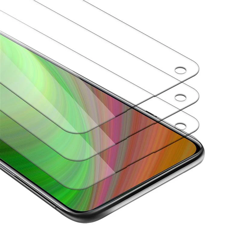Cadorabo 3x Panzer Folie kompatibel mit Honor 30 - Schutzfolie 3er Pack Gehärtetes (Tempered) Display-Schutzglas in 9H Härte mit 3D Touch Kompatibilität