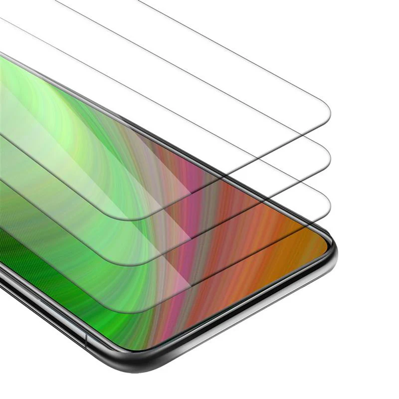 Cadorabo 3x Panzer Folie kompatibel mit Honor 9X LITE - Schutzfolie 3er Pack Gehärtetes (Tempered) Display-Schutzglas in 9H Härte mit 3D Touch Kompatibilität