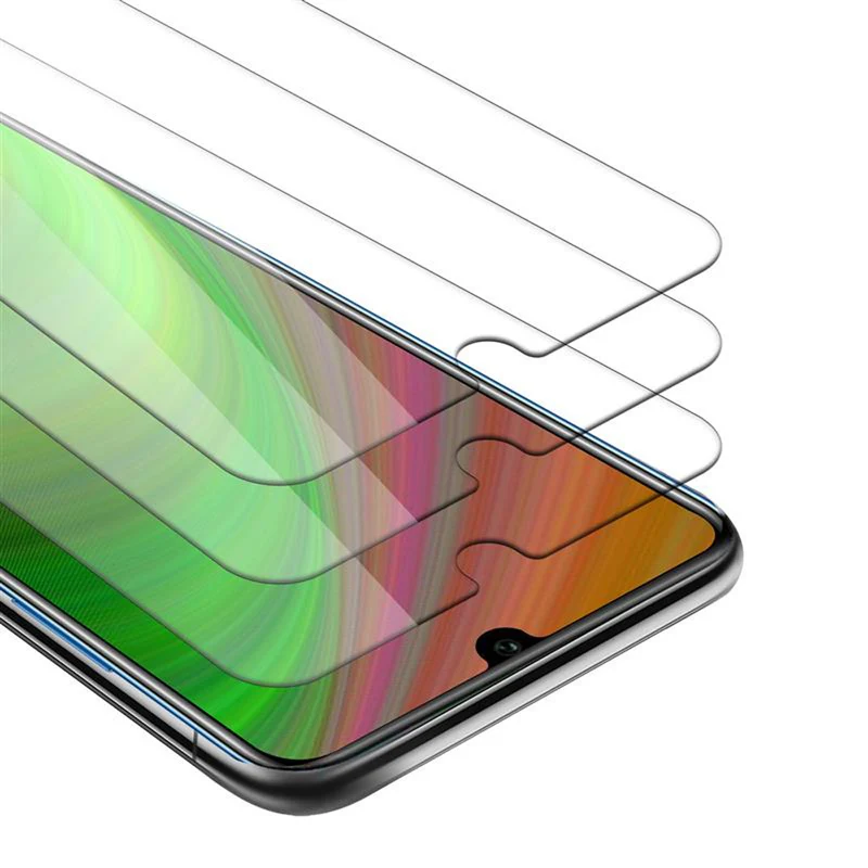 Cadorabo 3x Panzer Folie kompatibel mit Honor 20e - Schutzfolie 3er Pack Gehärtetes (Tempered) Display-Schutzglas in 9H Härte mit 3D Touch Kompatibilität