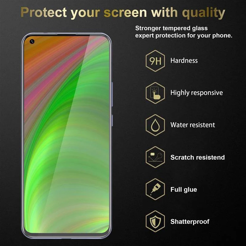 Cadorabo 3x Panzer Folie kompatibel mit Huawei NOVA 7 SE - Schutzfolie 3er Pack Gehärtetes (Tempered) Display-Schutzglas in 9H Härte mit 3D Touch Kompatibilität