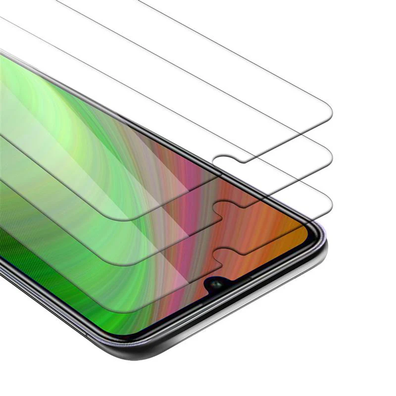 Cadorabo 3x Panzer Folie kompatibel mit Huawei P SMART 2020 - Schutzfolie 3er Pack Gehärtetes (Tempered) Display-Schutzglas in 9H Härte mit 3D Touch Kompatibilität