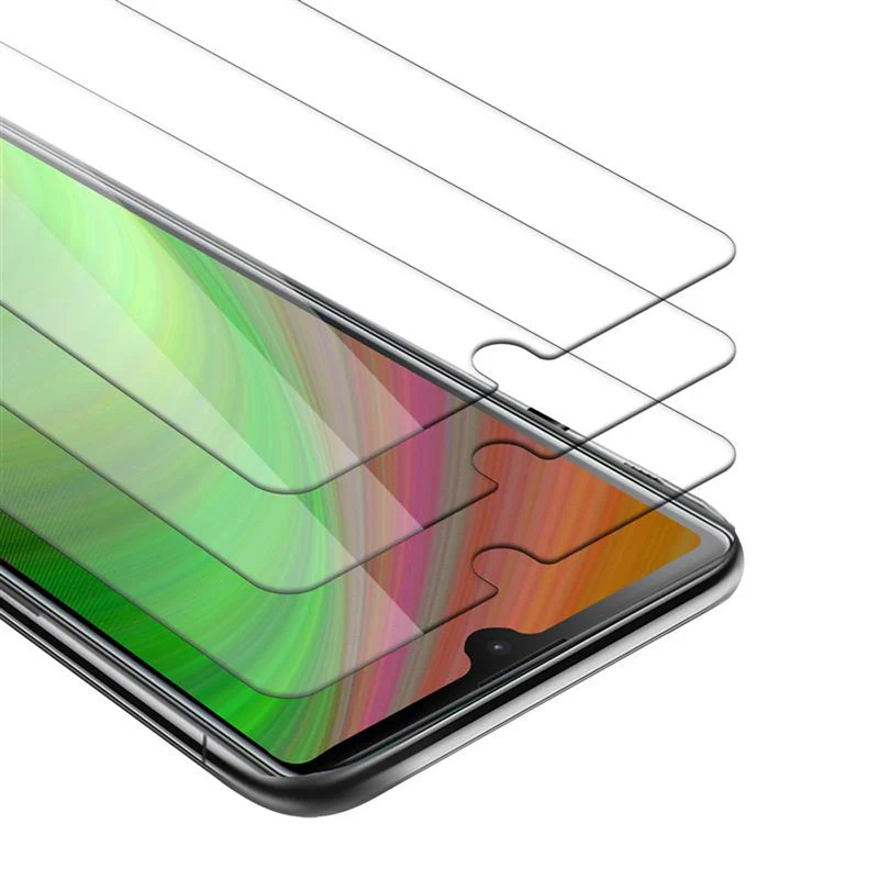 Cadorabo 3x Panzer Folie kompatibel mit Sony Xperia L4 - Schutzfolie 3er Pack Gehärtetes (Tempered) Display-Schutzglas in 9H Härte mit 3D Touch Kompatibilität