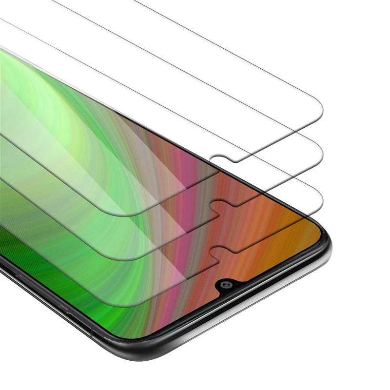 Cadorabo 3x Panzer Folie kompatibel mit Samsung Galaxy M31 - Schutzfolie 3er Pack Gehärtetes (Tempered) Display-Schutzglas in 9H Härte mit 3D Touch Kompatibilität