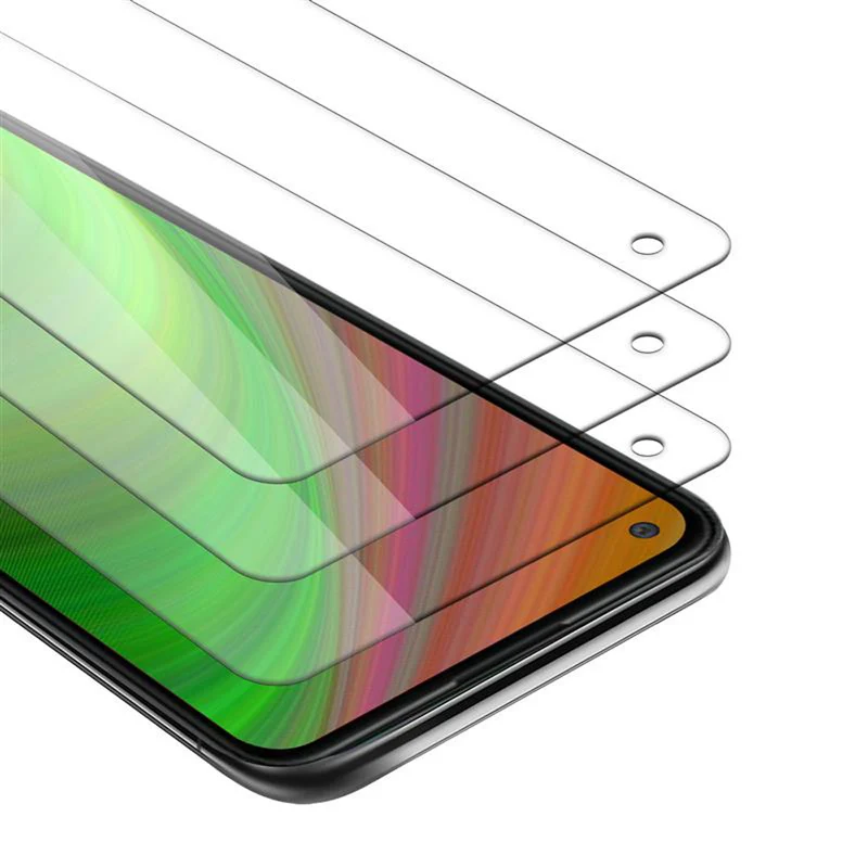 Cadorabo 3x Panzer Folie kompatibel mit Samsung Galaxy A11 / M11 - Schutzfolie 3er Pack Gehärtetes (Tempered) Display-Schutzglas in 9H Härte mit 3D Touch Kompatibilität