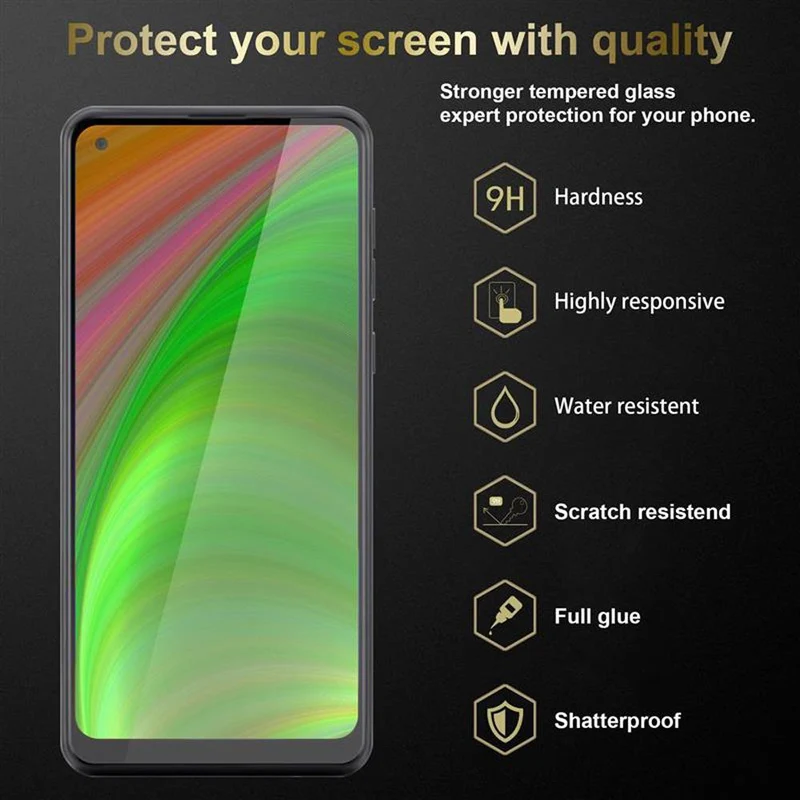 Cadorabo 3x Panzer Folie kompatibel mit Samsung Galaxy A21 - Schutzfolie 3er Pack Gehärtetes (Tempered) Display-Schutzglas in 9H Härte mit 3D Touch Kompatibilität