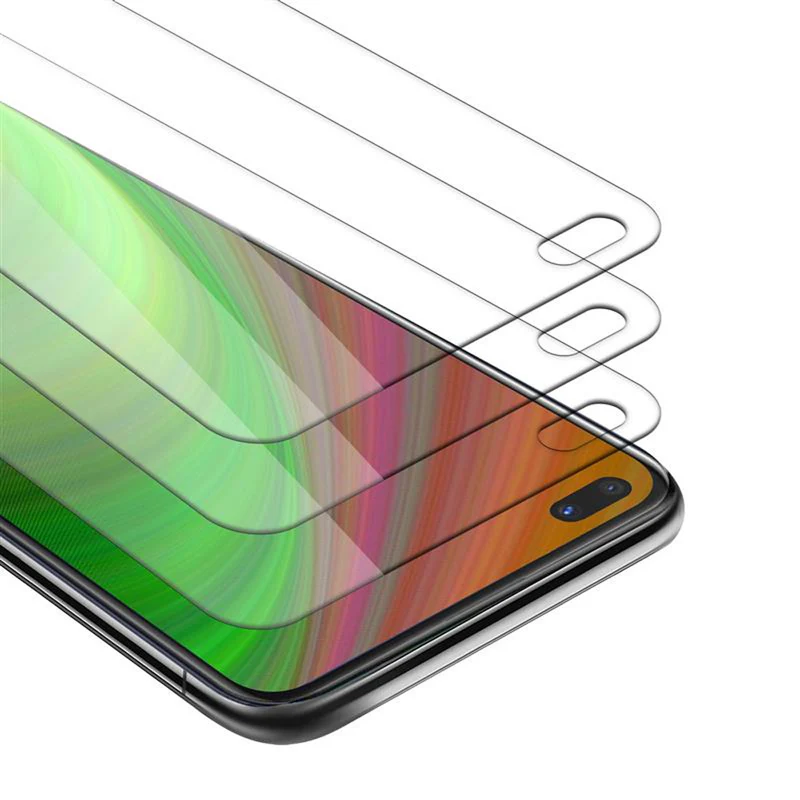 Cadorabo 3x Panzer Folie kompatibel mit Oppo A92s - Schutzfolie 3er Pack Gehärtetes (Tempered) Display-Schutzglas in 9H Härte mit 3D Touch Kompatibilität