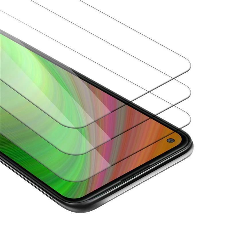 Cadorabo 3x Panzer Folie kompatibel mit Oppo FIND X2 - Schutzfolie 3er Pack Gehärtetes (Tempered) Display-Schutzglas in 9H Härte mit 3D Touch Kompatibilität