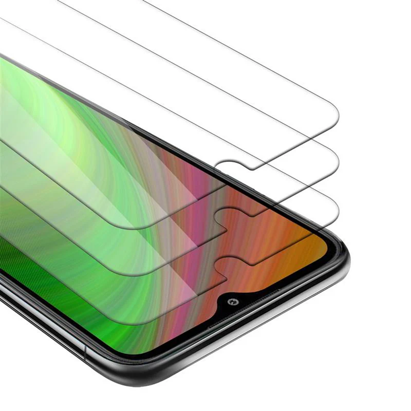 Cadorabo 3x Panzer Folie kompatibel mit LG K41S - Schutzfolie 3er Pack Gehärtetes (Tempered) Display-Schutzglas in 9H Härte mit 3D Touch Kompatibilität
