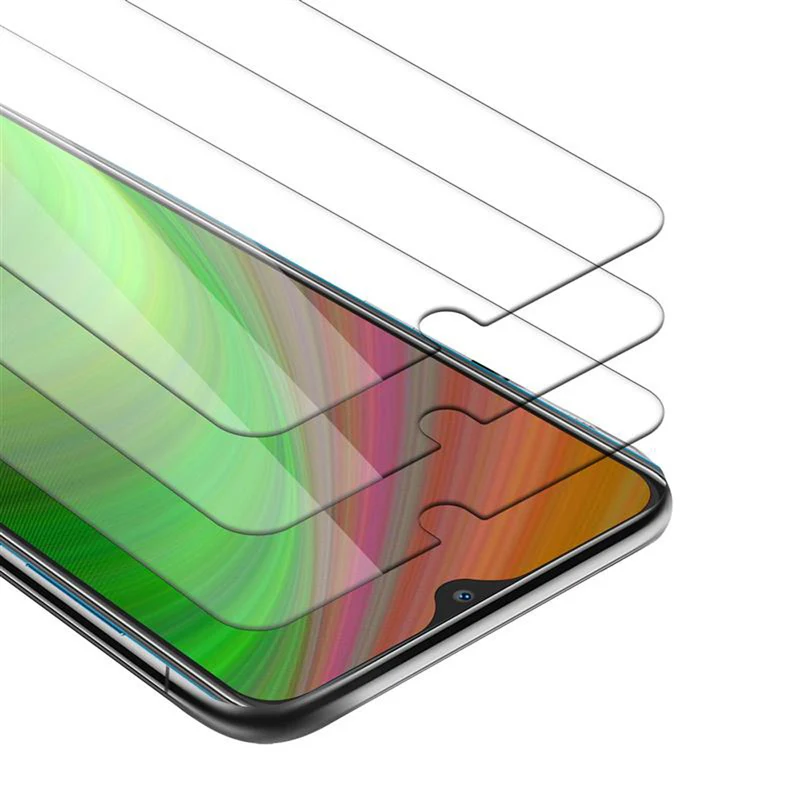 Cadorabo 3x Panzer Folie kompatibel mit Alcatel 1S 2020 - Schutzfolie 3er Pack Gehärtetes (Tempered) Display-Schutzglas in 9H Härte mit 3D Touch Kompatibilität