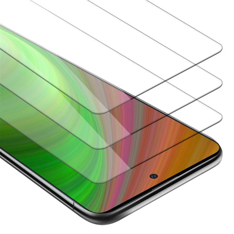 Cadorabo 3x Panzer Folie kompatibel mit Samsung Galaxy A51 4G / M40s - Schutzfolie 3er Pack Gehärtetes (Tempered) Display-Schutzglas in 9H Härte mit 3D Touch Kompatibilität
