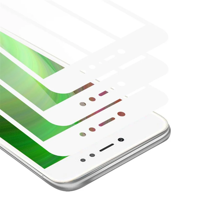 Cadorabo 3x Vollbild Panzer Folie kompatibel mit Xiaomi RedMi NOTE 5A PRIME - Schutzfolie 3er Pack Gehärtetes (Tempered) Display-Schutzglas in 9H Härte mit 3D Touch