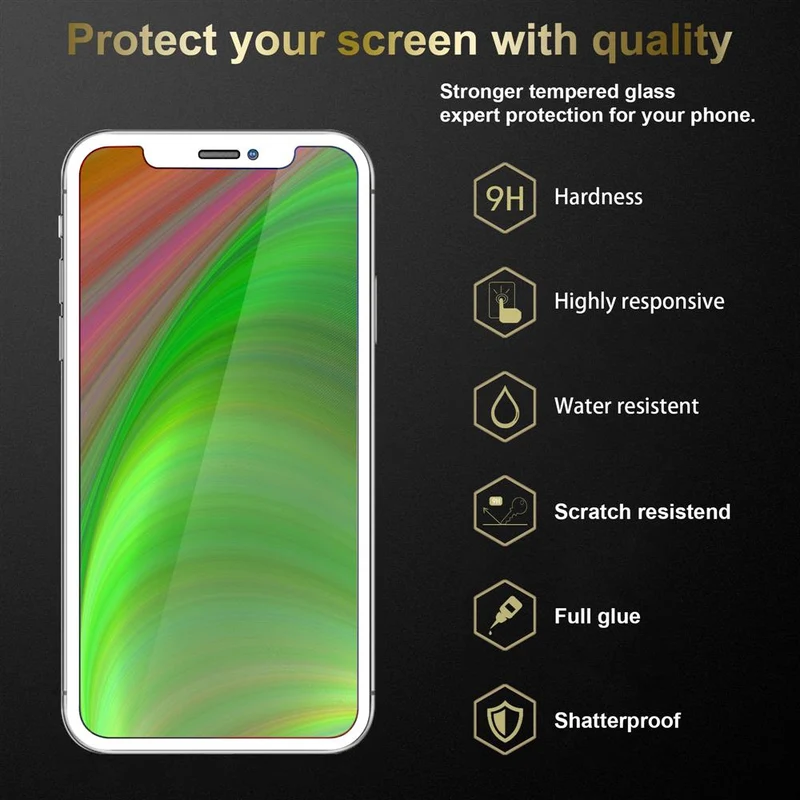 Cadorabo 3x Vollbild Panzer Folie kompatibel mit Apple iPhone XS MAX - Schutzfolie 3er Pack Gehärtetes (Tempered) Display-Schutzglas in 9H Härte mit 3D Touch