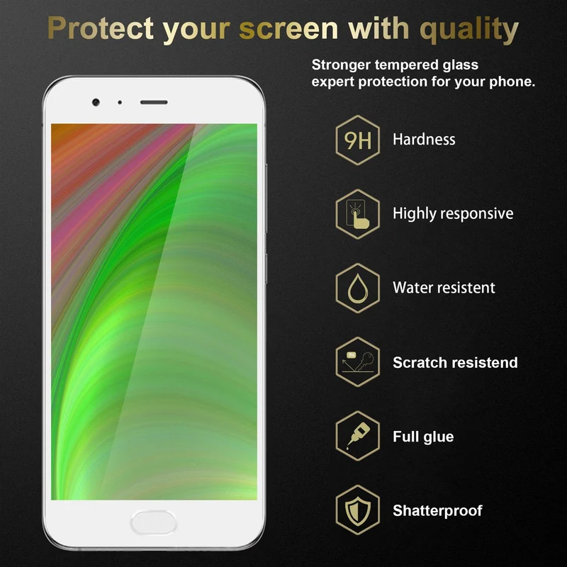 Cadorabo 3x Vollbild Panzer Folie kompatibel mit Xiaomi Mi A1 / Mi 5X - Schutzfolie 3er Pack Gehärtetes (Tempered) Display-Schutzglas in 9H Härte mit 3D Touch