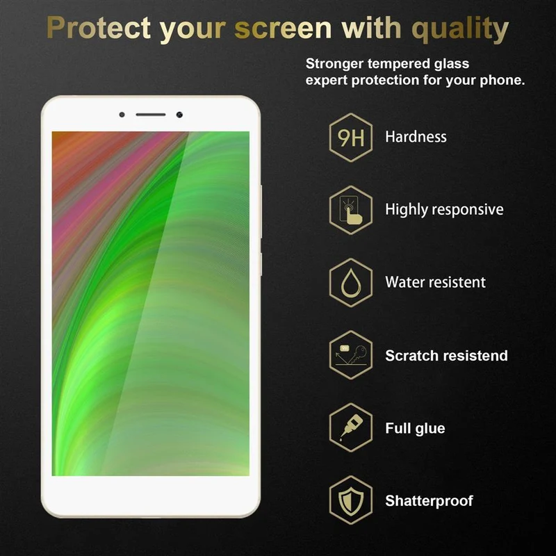 Cadorabo 3x Vollbild Panzer Folie kompatibel mit Xiaomi Mi MAX 2 - Schutzfolie 3er Pack Gehärtetes (Tempered) Display-Schutzglas in 9H Härte mit 3D Touch