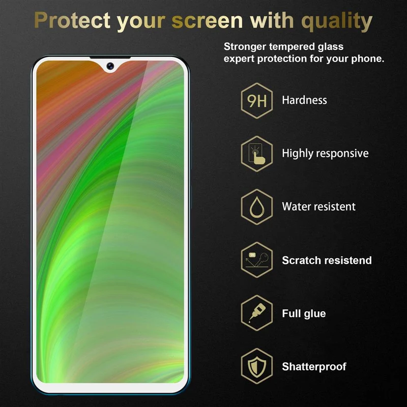 Cadorabo 3x Vollbild Panzer Folie kompatibel mit Vivo Y95 - Schutzfolie 3er Pack Gehärtetes (Tempered) Display-Schutzglas in 9H Härte mit 3D Touch