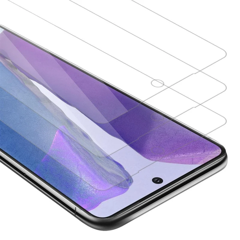 Cadorabo 3x Panzer Folie kompatibel mit Samsung Galaxy S20 PLUS - Schutzfolie 3er Pack Gehärtetes (Tempered) Display-Schutzglas in 9H Härte mit 3D Touch Kompatibilität