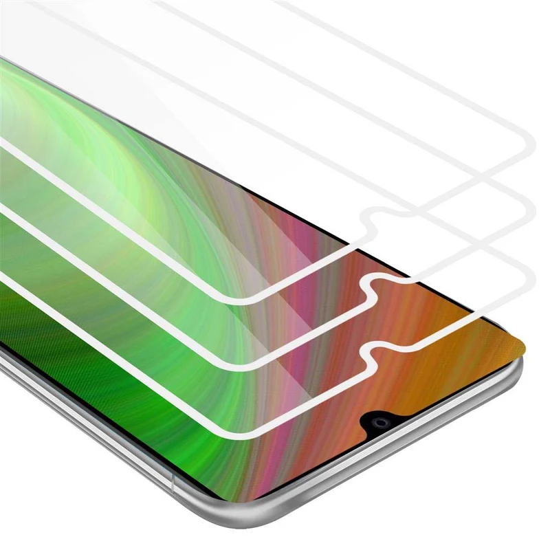 Cadorabo 3x Vollbild Panzer Folie kompatibel mit Huawei MATE 20 - Schutzfolie 3er Pack Gehärtetes (Tempered) Display-Schutzglas in 9H Härte mit 3D Touch