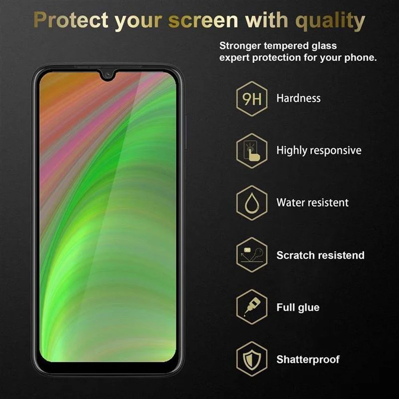 Cadorabo 3x Vollbild Panzer Folie kompatibel mit Motorola MOTO G8 PLUS - Schutzfolie 3er Pack Gehärtetes (Tempered) Display-Schutzglas in 9H Härte mit 3D Touch