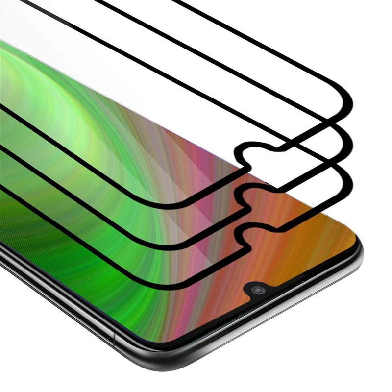 Cadorabo 3x Vollbild Panzer Folie kompatibel mit Motorola ONE PRO / ONE ZOOM - Schutzfolie 3er Pack Gehärtetes (Tempered) Display-Schutzglas in 9H Härte mit 3D Touch