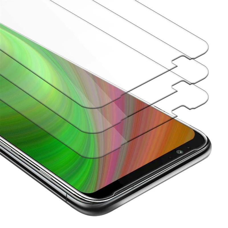 Cadorabo 3x Panzer Folie kompatibel mit ZTE Nubia Red Magic 3 - Schutzfolie 3er Pack Gehärtetes (Tempered) Display-Schutzglas in 9H Härte mit 3D Touch Kompatibilität
