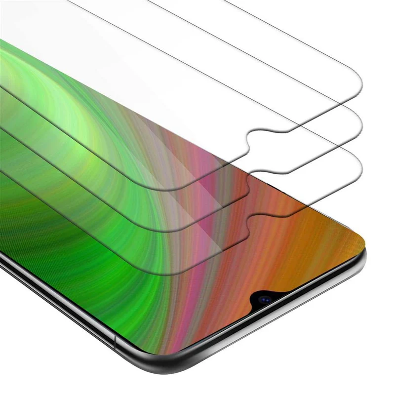 Cadorabo 3x Panzer Folie kompatibel mit Xiaomi Mi CC9 - Schutzfolie 3er Pack Gehärtetes (Tempered) Display-Schutzglas in 9H Härte mit 3D Touch Kompatibilität