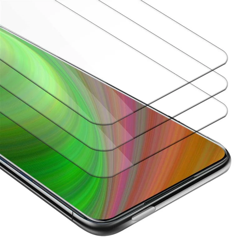 Cadorabo 3x Panzer Folie kompatibel mit OnePlus 7T PRO - Schutzfolie 3er Pack Gehärtetes (Tempered) Display-Schutzglas in 9H Härte mit 3D Touch Kompatibilität