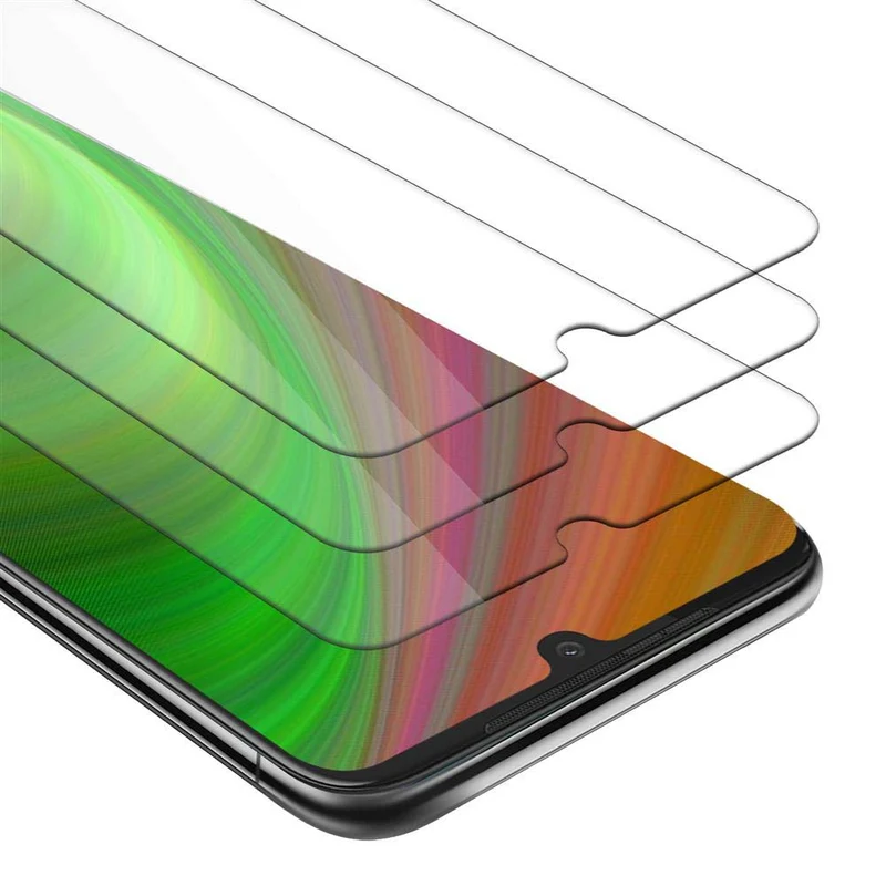 Cadorabo 3x Panzer Folie kompatibel mit Motorola MOTO G8 PLUS - Schutzfolie 3er Pack Gehärtetes (Tempered) Display-Schutzglas in 9H Härte mit 3D Touch Kompatibilität