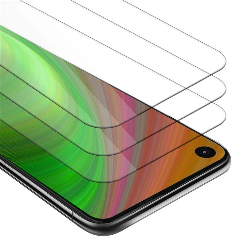 Cadorabo 3x Panzer Folie kompatibel mit Motorola ONE ACTION - Schutzfolie 3er Pack Gehärtetes (Tempered) Display-Schutzglas in 9H Härte mit 3D Touch Kompatibilität
