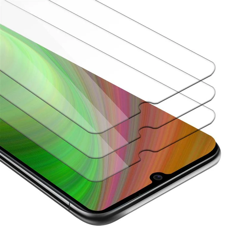 Cadorabo 3x Panzer Folie kompatibel mit LG K40S - Schutzfolie 3er Pack Gehärtetes (Tempered) Display-Schutzglas in 9H Härte mit 3D Touch Kompatibilität