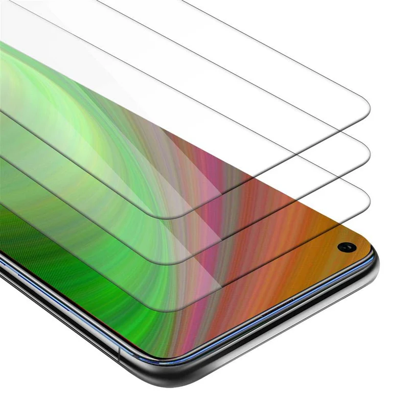 Cadorabo 3x Panzer Folie kompatibel mit Honor View 20 PREMIUM - Schutzfolie 3er Pack Gehärtetes (Tempered) Display-Schutzglas in 9H Härte mit 3D Touch Kompatibilität
