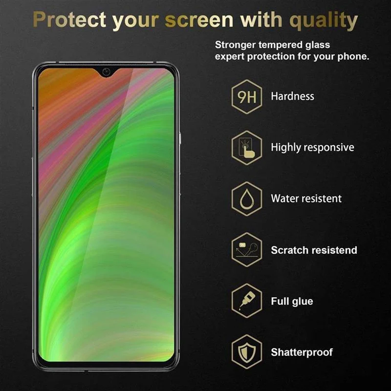 Cadorabo Vollbild Panzer Folie kompatibel mit OnePlus 7T - Schutzfolie Gehärtetes (Tempered) Display-Schutzglas in 9H Härte mit 3D Touch