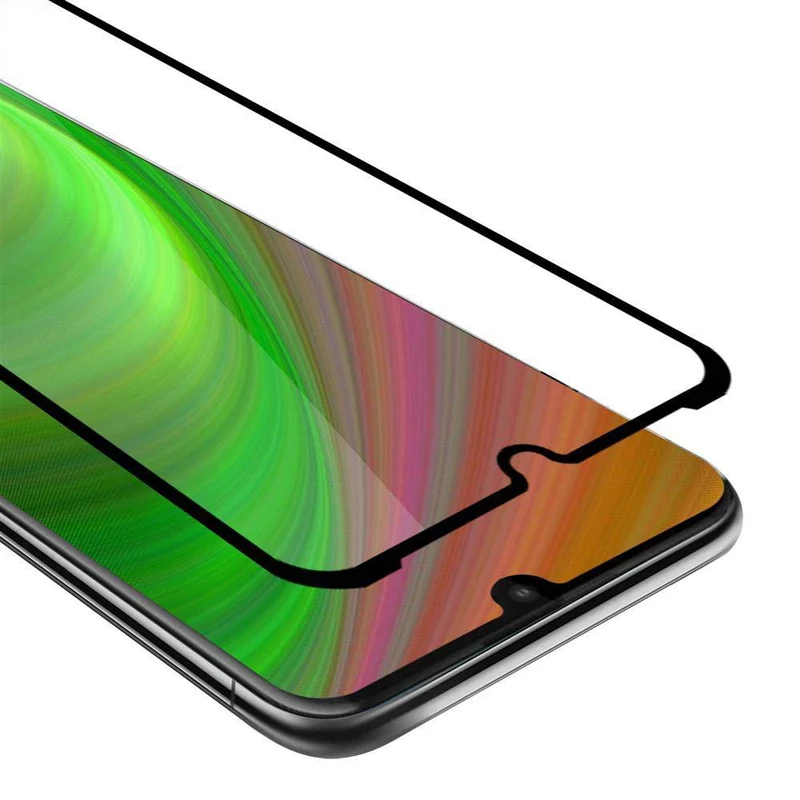 Cadorabo Vollbild Panzer Folie kompatibel mit Motorola MOTO E6 PLUS - Schutzfolie Gehärtetes (Tempered) Display-Schutzglas in 9H Härte mit 3D Touch