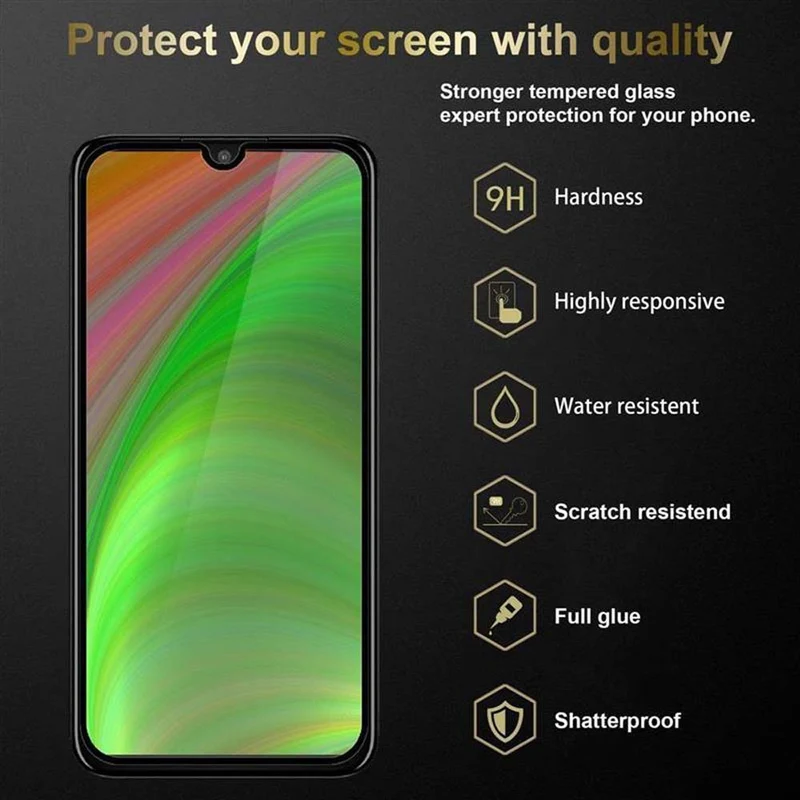 Cadorabo Vollbild Panzer Folie kompatibel mit Motorola ONE PRO / ONE ZOOM - Schutzfolie Gehärtetes (Tempered) Display-Schutzglas in 9H Härte mit 3D Touch