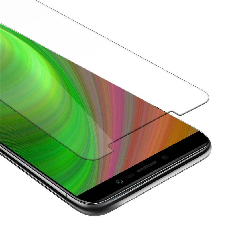 Cadorabo Panzer Folie kompatibel mit WIKO Y60 - Schutzfolie Gehärtetes (Tempered) Display-Schutzglas in 9H Härte mit 3D Touch Kompatibilität