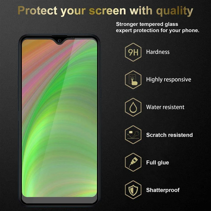 Cadorabo Panzer Folie kompatibel mit LG K50S - Schutzfolie Gehärtetes (Tempered) Display-Schutzglas in 9H Härte mit 3D Touch Kompatibilität