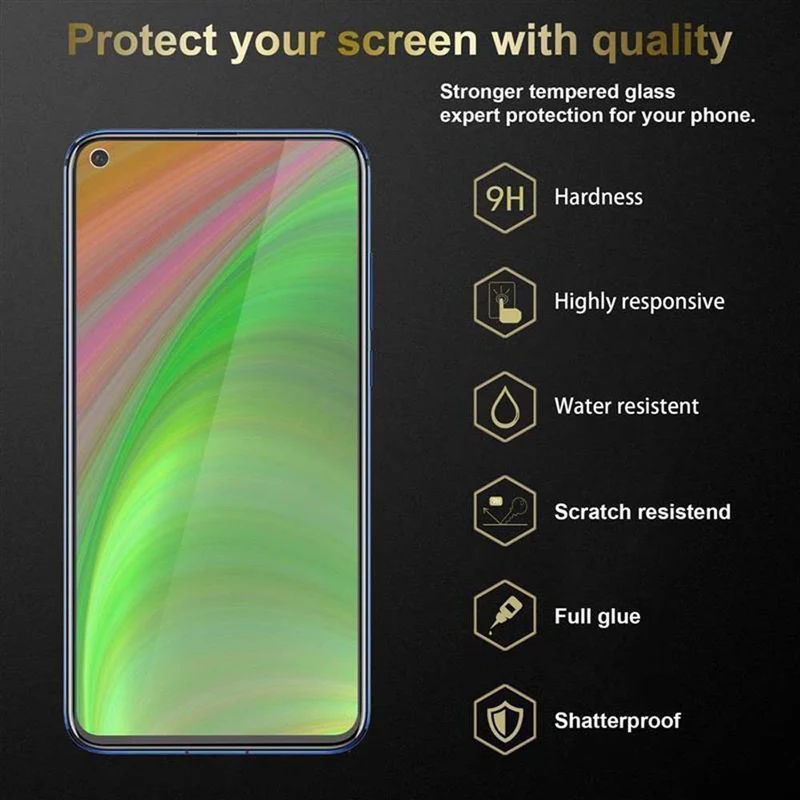 Cadorabo Panzer Folie kompatibel mit Honor View 20 PREMIUM - Schutzfolie Gehärtetes (Tempered) Display-Schutzglas in 9H Härte mit 3D Touch Kompatibilität