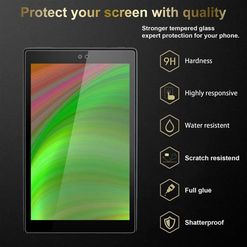 Cadorabo 3x Panzer Folie kompatibel mit Kindle FIRE HD 10 2017 (7. Gen.) 3er Pack Gehärtetes (Tempered) Display-Schutzglas in 9H Härte mit 3D Touch Kompatibilität