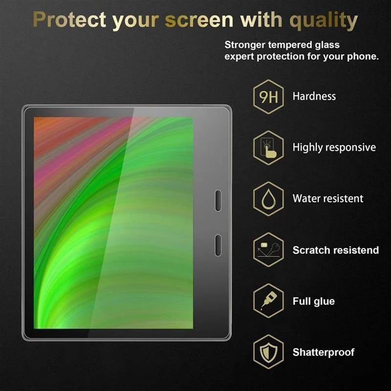 Cadorabo 3x Panzer Folie kompatibel mit Kindle Oasis 2017 (9. Gen.) 3er Pack Gehärtetes (Tempered) Display-Schutzglas in 9H Härte mit 3D Touch Kompatibilität