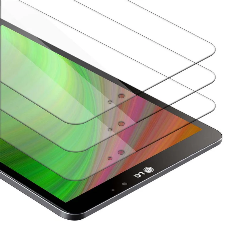 Cadorabo 3x Panzer Folie kompatibel mit LG G Pad 8.3 3er Pack Gehärtetes (Tempered) Display-Schutzglas in 9H Härte mit 3D Touch Kompatibilität