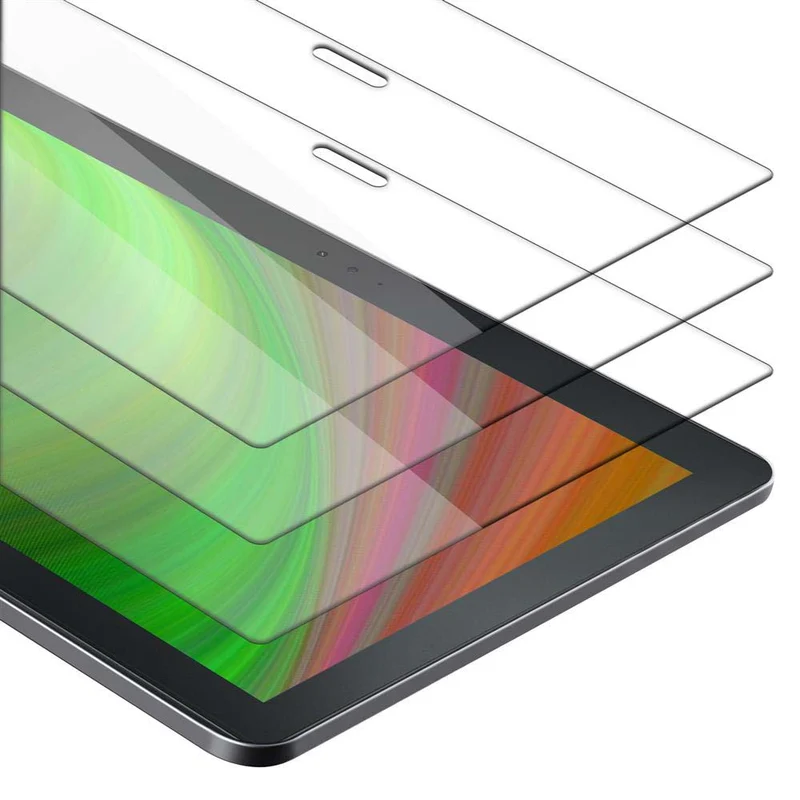 Cadorabo 3x Panzer Folie kompatibel mit Lenovo Tab 4 10 PLUS (10.1 Zoll) 3er Pack Gehärtetes (Tempered) Display-Schutzglas in 9H Härte mit 3D Touch Kompatibilität