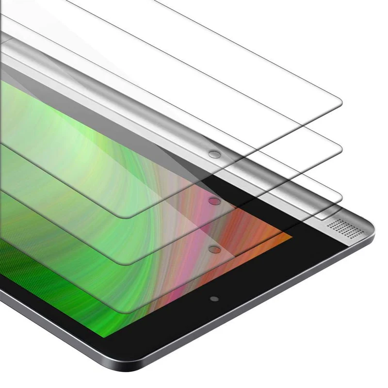 Cadorabo 3x Panzer Folie kompatibel mit Lenovo Yoga Tab 2 (10.1 Zoll) 3er Pack Gehärtetes (Tempered) Display-Schutzglas in 9H Härte mit 3D Touch Kompatibilität