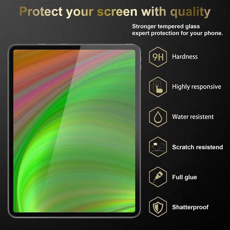 Cadorabo 3x Panzer Folie kompatibel mit Apple iPad PRO 2018 (12.9 Zoll) 3er Pack Gehärtetes (Tempered) Display-Schutzglas in 9H Härte mit 3D Touch Kompatibilität