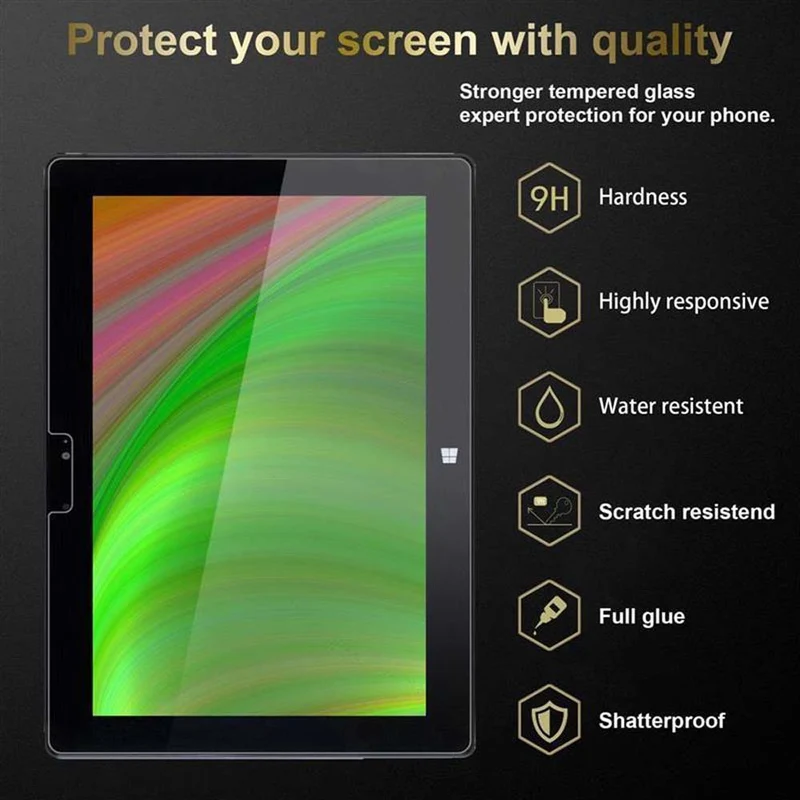 Cadorabo 3x Panzer Folie kompatibel mit Microsoft Surface RT / Surface 2 3er Pack Gehärtetes (Tempered) Display-Schutzglas in 9H Härte mit 3D Touch Kompatibilität