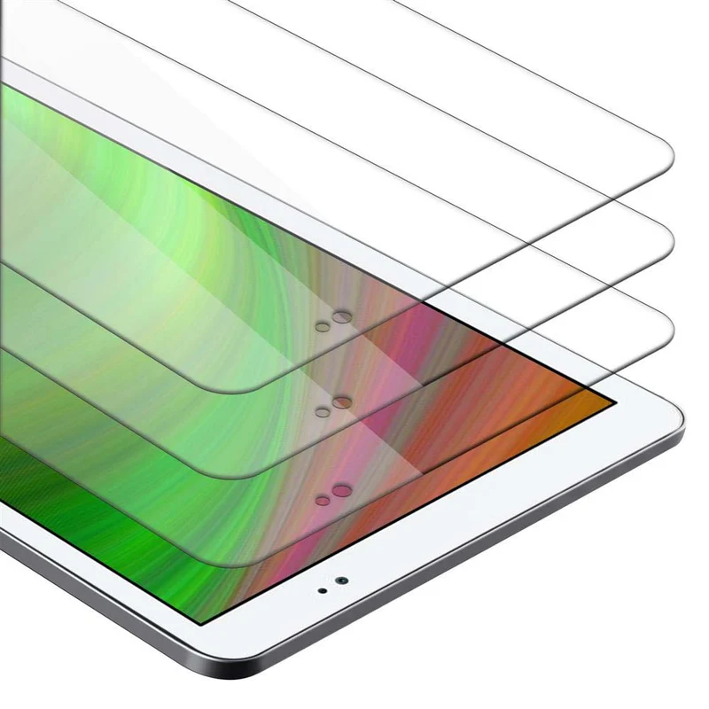Cadorabo 3x Panzer Folie kompatibel mit Huawei MediaPad T1 10 (10.0 Zoll) 3er Pack Gehärtetes (Tempered) Display-Schutzglas in 9H Härte mit 3D Touch Kompatibilität
