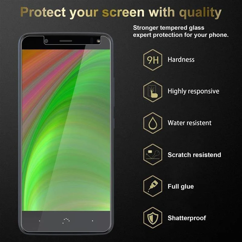 Cadorabo 3x Panzer Folie kompatibel mit BQ Aquaris U2 / U2 LITE - Schutzfolie 3er Pack Gehärtetes (Tempered) Display-Schutzglas in 9H Härte mit 3D Touch Kompatibilität