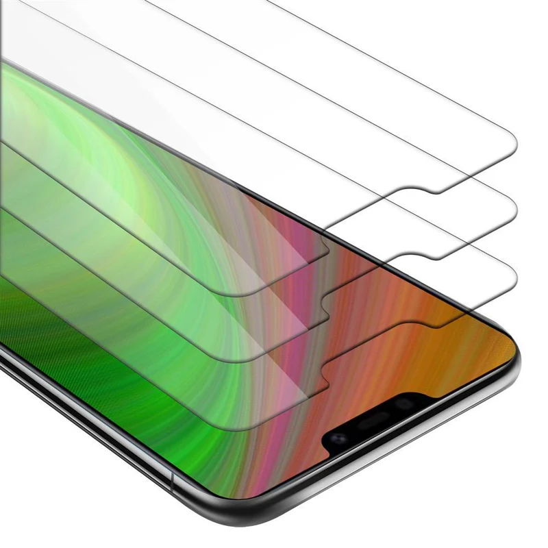 Cadorabo 3x Panzer Folie kompatibel mit Vivo Y83 - Schutzfolie 3er Pack Gehärtetes (Tempered) Display-Schutzglas in 9H Härte mit 3D Touch Kompatibilität