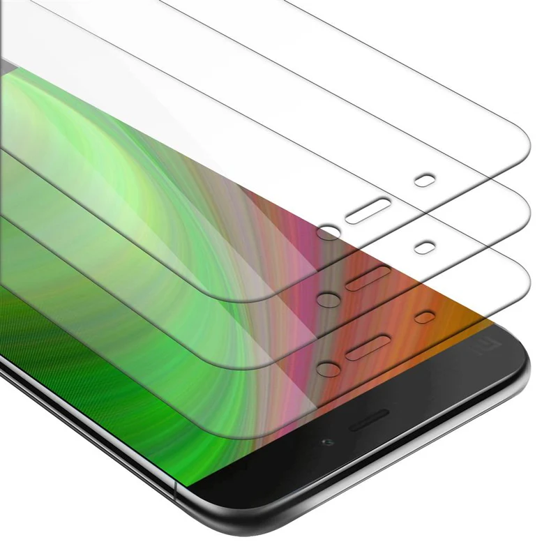 Cadorabo 3x Panzer Folie kompatibel mit Xiaomi Mi 5 - Schutzfolie 3er Pack Gehärtetes (Tempered) Display-Schutzglas in 9H Härte mit 3D Touch Kompatibilität
